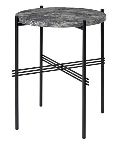 GUBI TS Sidebord Rundt Ø40 Sort/ Grå Emperador Marmor GUBI TS Sidebord Rundt Ø40 Sort/ Grå Emperador Marmor