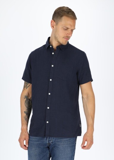 Solid Sdallan Ss Sh Insignia Blue L Kortarmede Skjorter