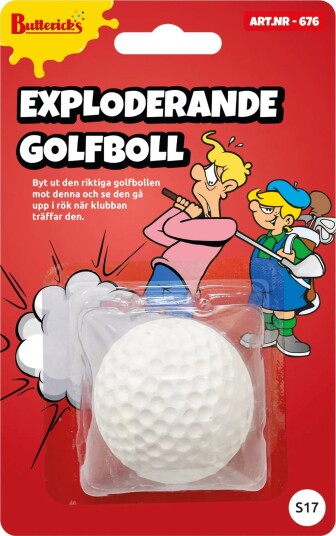 Butterick's Ab Eksploderende Golfball Spøkegjenstand 676