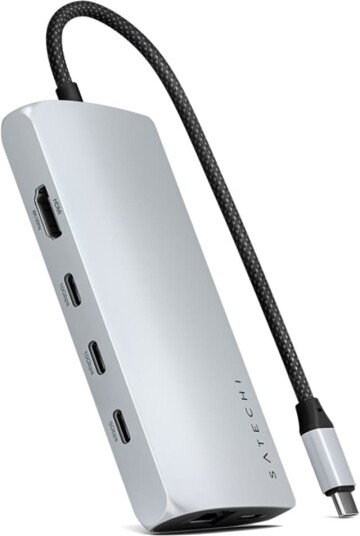 Satechi USB-C 8K Ethernet V3 Multiport USB hub  Silver 