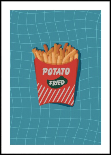 Retro Fries Snack Plakat / 40x50