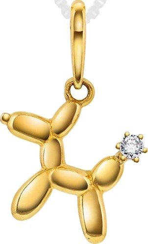 Pan Jewelry Anheng i 585 gult gull med hund