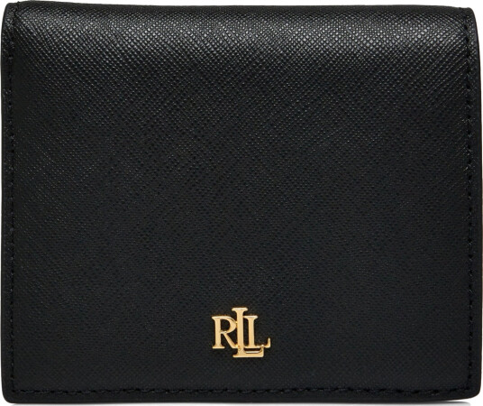 Lauren Ralph Lauren Crosshatch Leather Compact Wallet - Black - ONE SIZE Lauren Ralph Lauren Crosshatch Leather Compact Wallet - Black - ONE SIZE