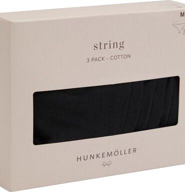 Hunkemöller Multipakk med Bomullsstringtruser Svart