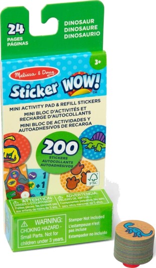 Melissa Sticker WOW Dinosaur Klistremerkebok 300 Klistremerker 3+ År