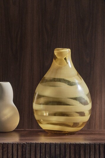 Ellos Home Vase Swirl høyde 30 cm Gul Ellos Home Vase Swirl høyde 30 cm Gul