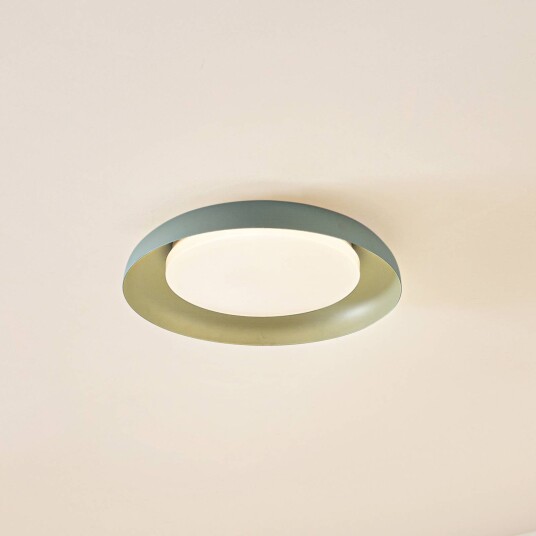 Lindby taklampe Florie lysegrønn PC Ø 40 cm