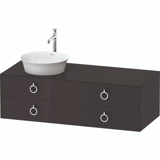 Duravit White Tulip Servantskap 2 skuf. 130x55x40,8 cm Grafitt Høyglans