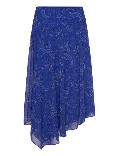 Lauren Ralph Lauren Paisley Georgette Handkerchief Skirt   Blue   34
