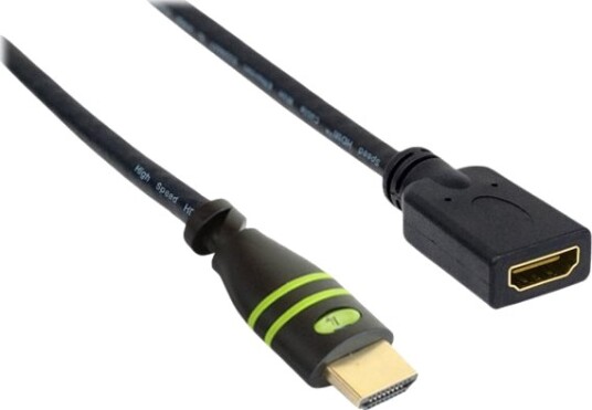 Techly High Speed Hdmi Forlengelseskabel Med Ethernet Hdmi Hann Til Hdmi Hunn 20 Cm Dobbeltisolert Svart 4K Støtte