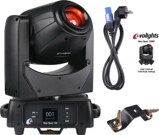 Evolights Evolights Neo Spot 130W Moving Head Led Scenebelysning Evolights Evolights Neo Spot 130W Moving Head Led Scenebelysning