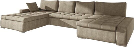 Cillo 5 seters U formet sovesofa med dobbeltdivan beige Cillo 5 seters U formet sovesofa med dobbeltdivan beige