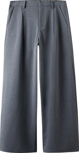 LMTD Nlfluis Nw Pleat Wide Pant Noos Grey 134