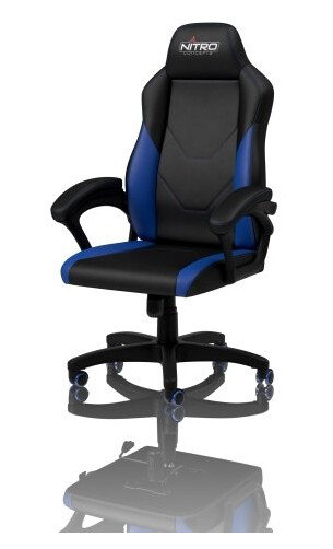 Nitro Concepts C100 Pc-Gamingstol 120 Kg Polstret Sete Polstret Rygg Pc Svart/Blått