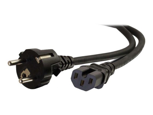 C2G 250 Volt Hot Condition European Power Cord - strømforlengelseskabel - power CEE 7/7 til IEC 60320 C15 - 2 m