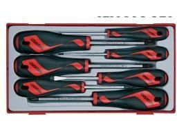 Teng Tools 7-delt Skrutrekkersett med Rette, Phillips og Pozidriv Skrutrekkere Teng Tools 7-delt Skrutrekkersett med Rette, Phillips og Pozidriv Skrutrekkere