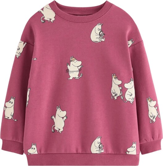 Lindex Moomin Sweatshirt With Brushed Inside DARK DUSTY PINK 104