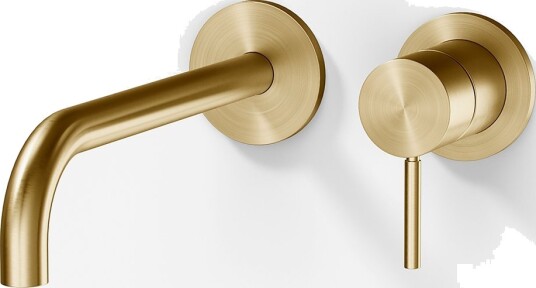 Semplice SHV502 Servantarmatur Med 1 Grep 22cm Tut PVD Børstet Messing