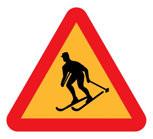 Klistremerke Skilt for skivarsel