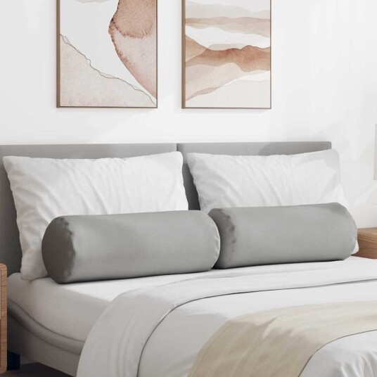 Bolster puter 2 pcs Sky Grey Ø 25 x 70 cm stoff
