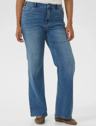 Kaffe Curve Kcflora Flared Full Lenght Jeans - Blue - 46 Kaffe Curve Kcflora Flared Full Lenght Jeans - Blue - 46