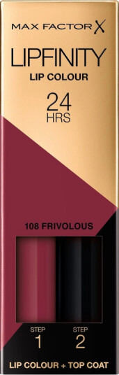 Max Factor Lipfinity 2-step Long Lasting Lipstick 2,3 ml 108 Frivolous