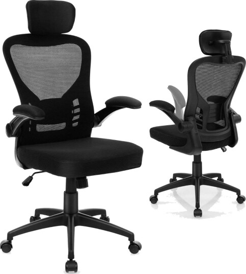 Ergonomisk kontorstol i mesh med gyngerygg direktørstol dreibar PC stol