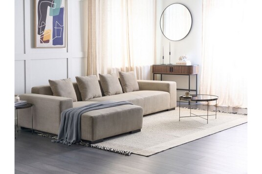 Westerfeld Hjørnesofa 4 seter Beige