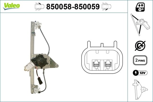Vindusheis VALEO 850059 Vindusheis VALEO 850059