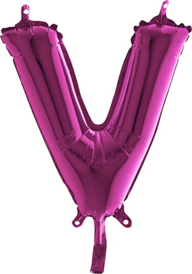 Ballongkungen Bokstavballong Mini Rosa Bokstav V 14411F