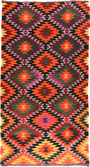 Kelim teppe Tyrkisk 336 x 170 cm