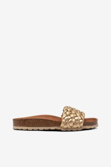 Verbena Sandaler Rica Trenza Soft Metal Gull
