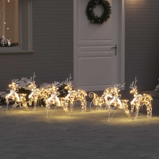 LED Reinsdyr med 40 LED 7 pcs Flerfarget PET