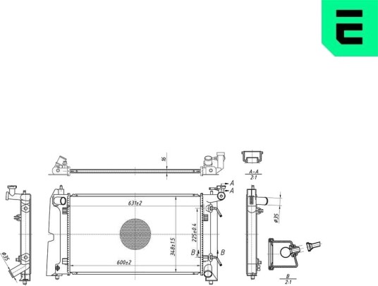ERA 673369 Radiator motorkjøling
