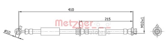 Bremseslange METZGER 4112536