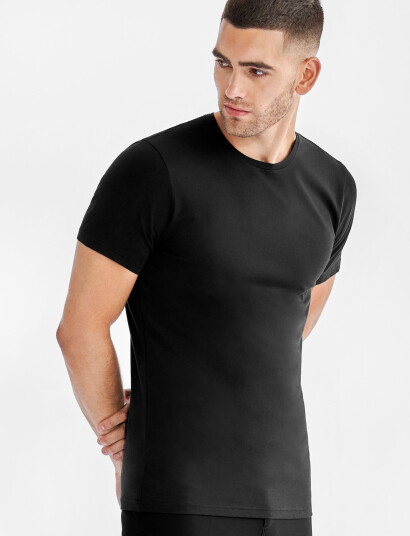 Bread & Boxers Crew Neck Slim Black L Bread & Boxers Crew Neck Slim Black L
