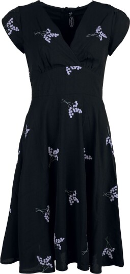 Voodoo Vixen Rockabilly Middellang kjole Lavender Flare Kjole XS til 3XL Damer svart