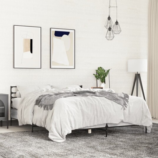  Sengeramme grå sonoma 120x190 cm konstruert tre og metall 8721102613661