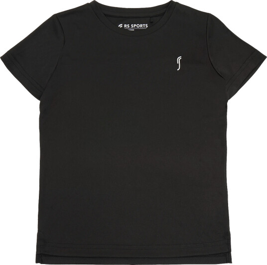 RS Sports Junior Performance Tee Black 12 14