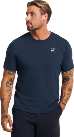 Revolutionrace Herre Overdeler T skjorter Easy 2 Pack T shirt Herre Deep Navy S
