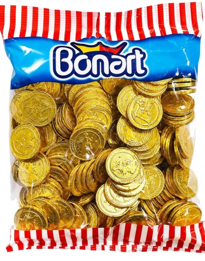 1 kg Gullfargede Sjokolademynter 1 kg Gullfargede Sjokolademynter