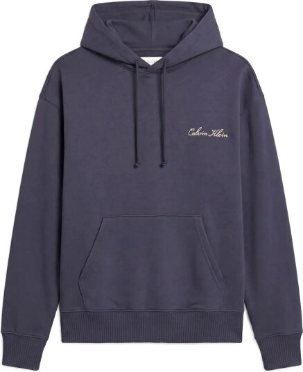 Calvin Klein Script L/S Hoodie Navy L