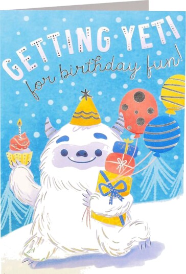 Kidek Bursdagskort Yeti Birthday 206884