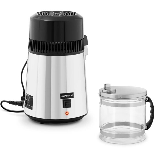 Uniprodo Vanndestilator - 4 L - kanne i glass 10250465 Uniprodo Vanndestilator - 4 L - kanne i glass 10250465