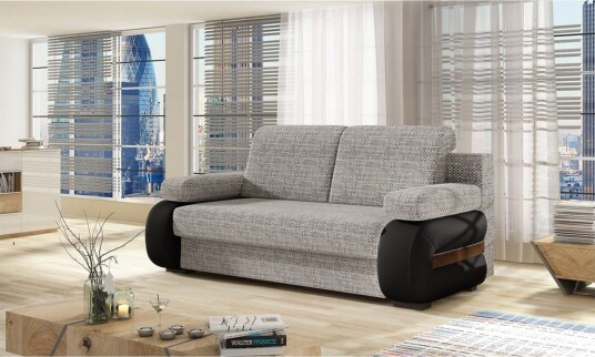 Sofa Eltap Laura 202x79x84 cm Berlin 01 Soft 11 Grå Svart
