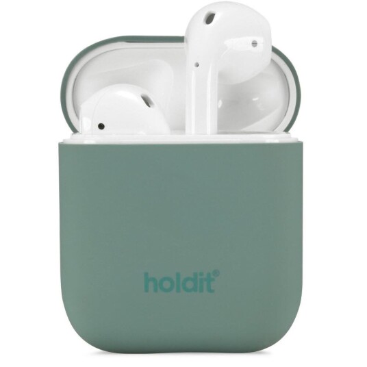 Holdit Nygård Silikon Deksel Til AirPods (1 & 2. gen.) Moss Grønn Holdit Nygård Silikon Deksel Til AirPods (1 & 2. gen.) Moss Grønn