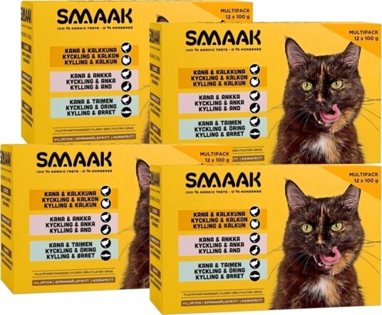 Smaak Våtfôr Adult Cat 48X100 G