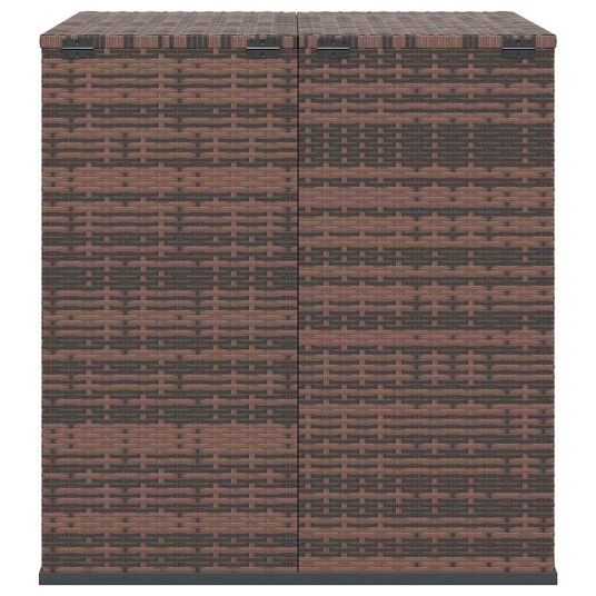 vidaXL Utendørs putekasse PE-rotting 100x97,5x104 cm brun