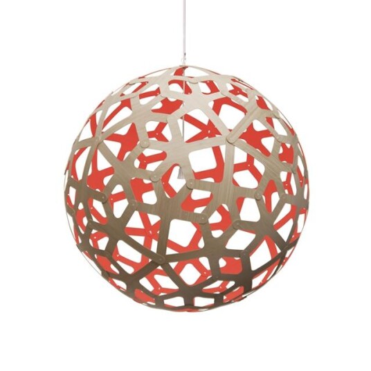 David Trubridge Korall Taklampe Ø120 Rød David Trubridge Korall Taklampe Ø120 Rød