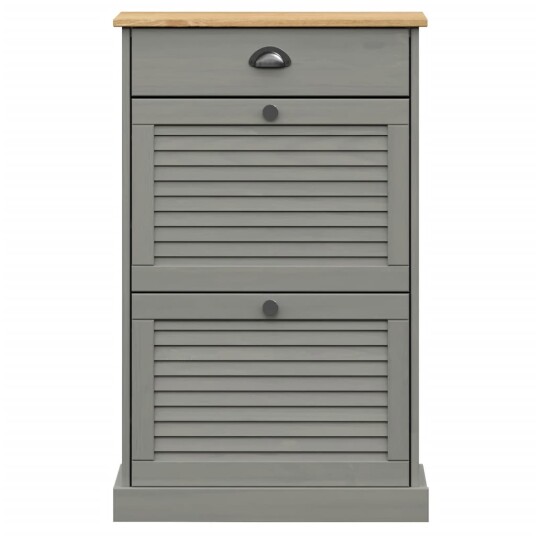 vidaXL Skoskap VIGO 60x35x96 cm gr? heltre furu